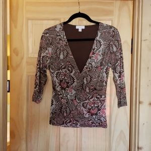 Beautiful faux wrap top